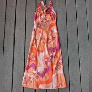 NWT Another Girl Y2K Maxi Dress 4US Retro Satin Sustainable‎ Boho